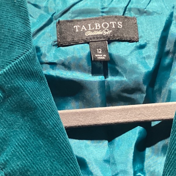 Talbots teal corduroy jacket - Picture 7 of 7